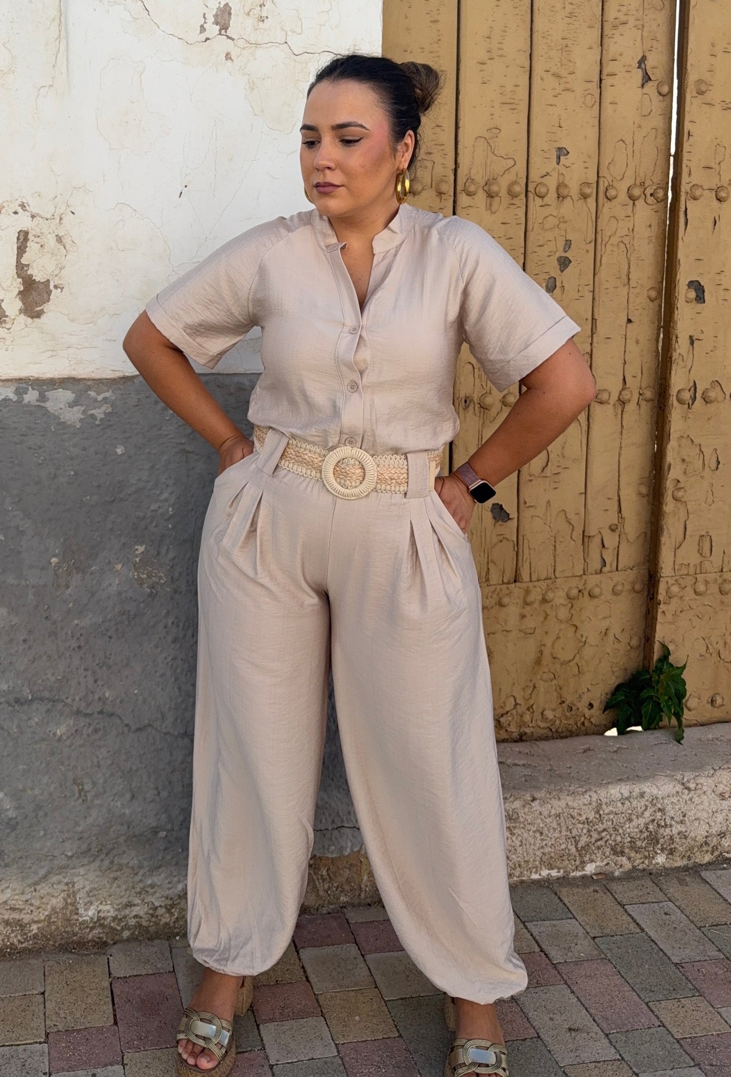 Mono Largo Bombacho Beige