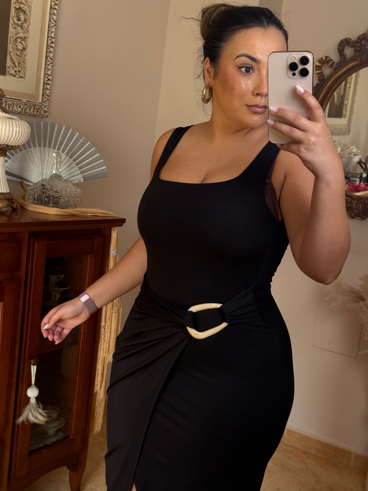 Vestido Aro Carey Negro