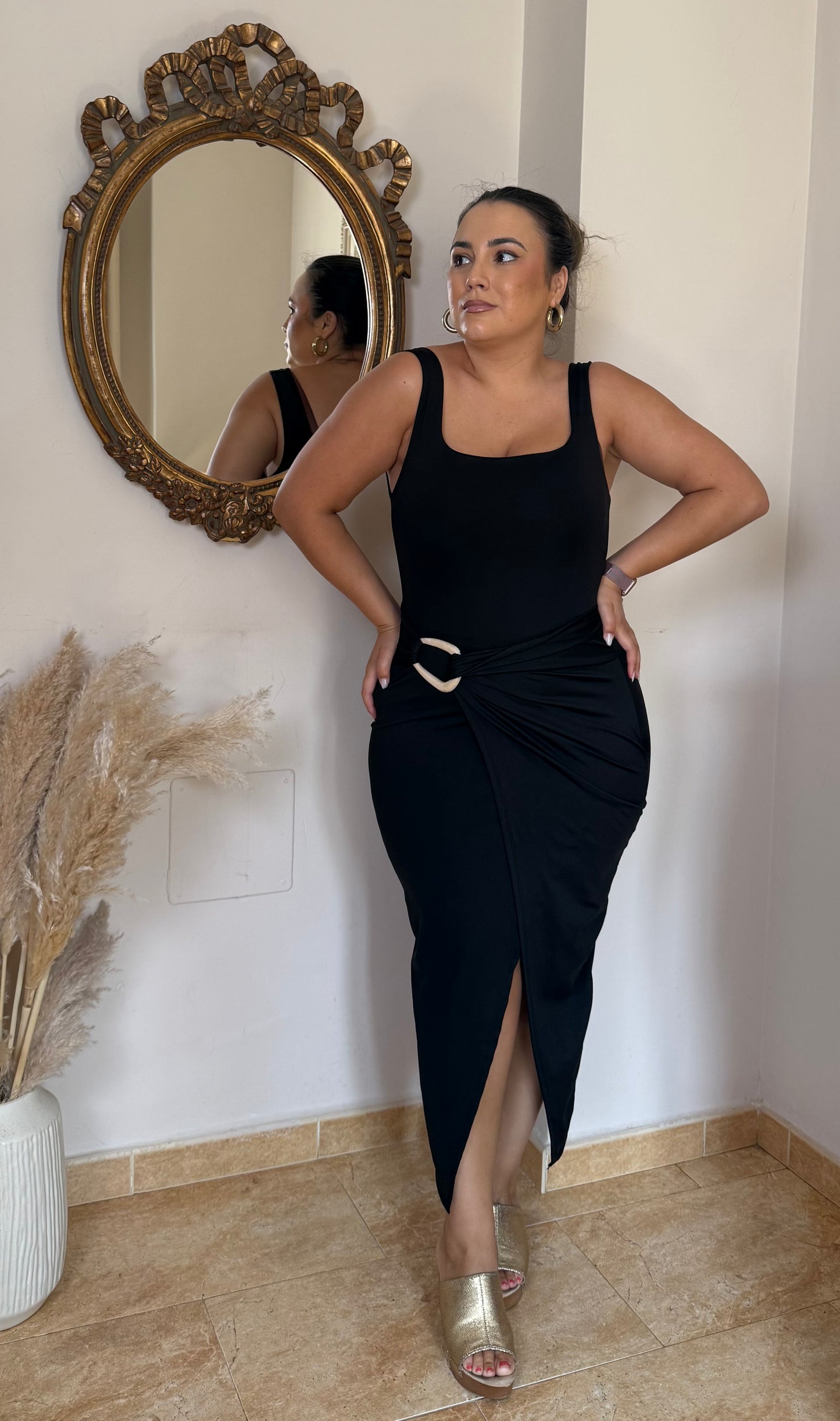 Vestido Aro Carey Negro
