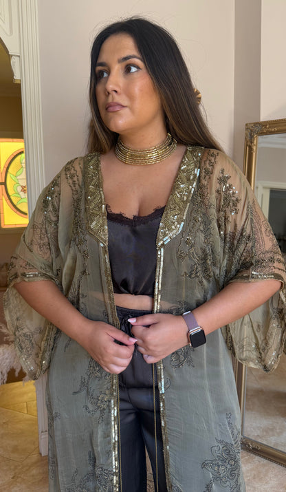 Kimono Esmeralda Lentejuelas