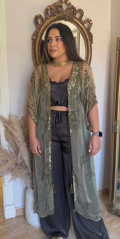 Kimono Esmeralda Lentejuelas