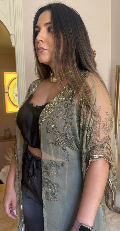 Kimono Esmeralda Lentejuelas