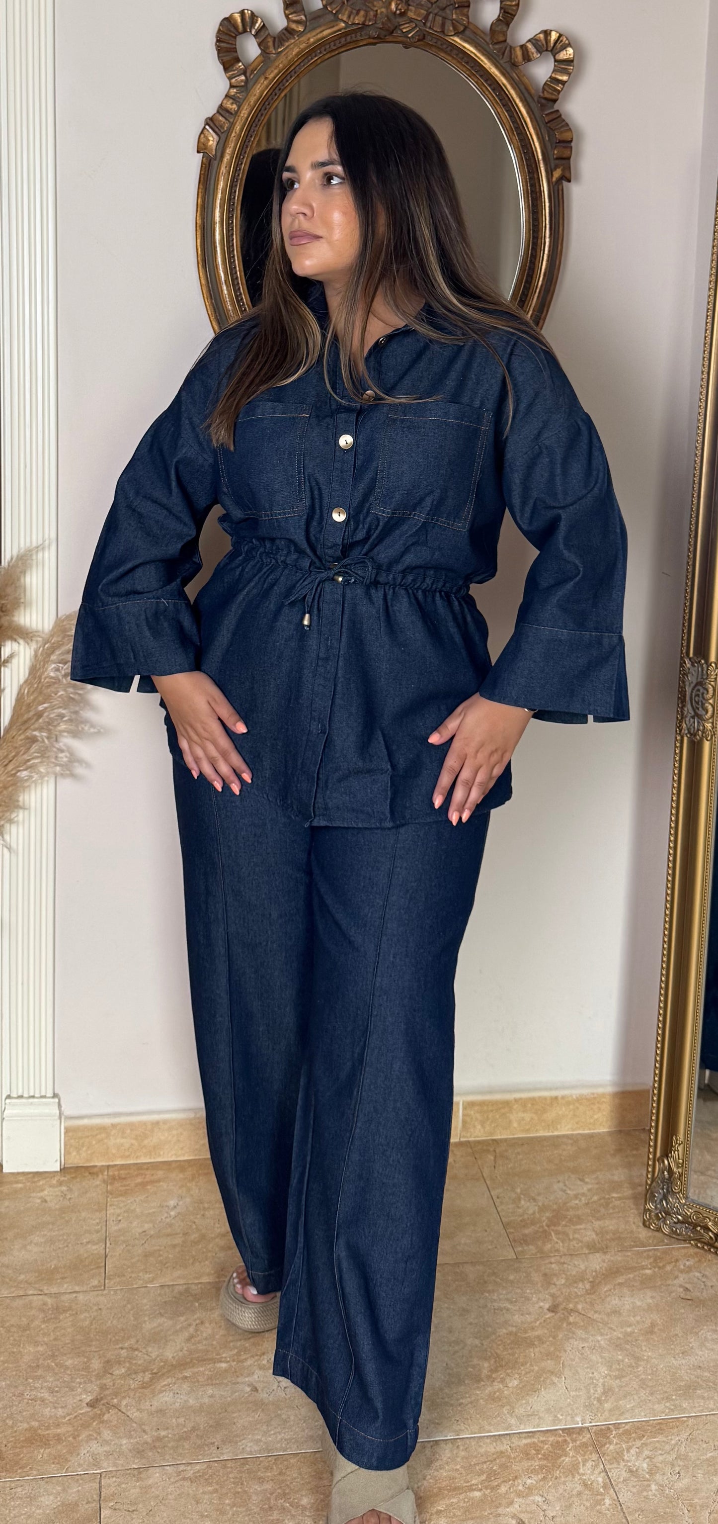 Conjunto Denim Fluido