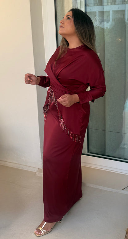Vestido Amelie Burdeos