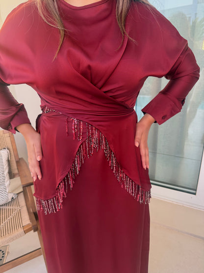 Vestido Amelie Burdeos