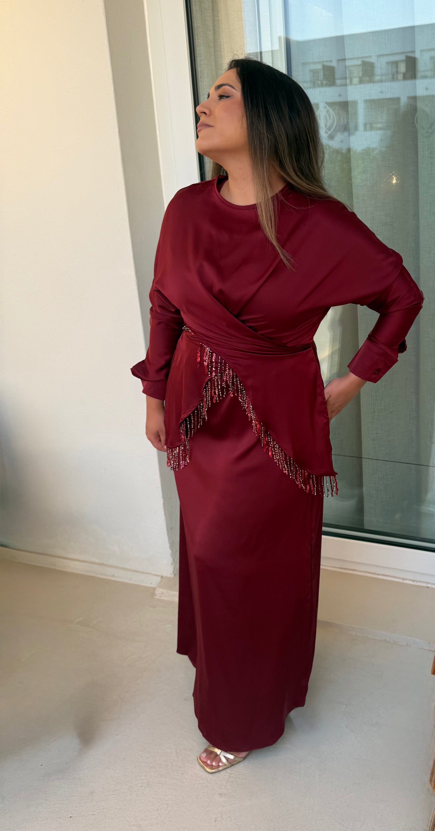Vestido Amelie Burdeos