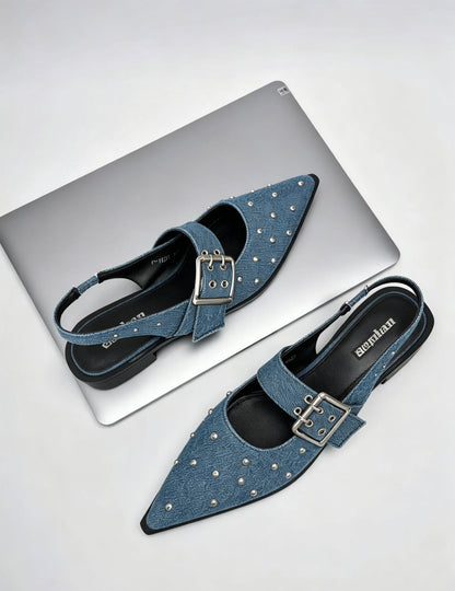 Bailarina Denim Hebilla