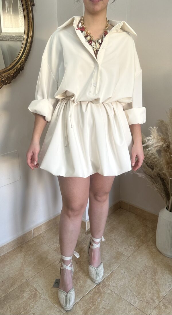 Vestido Globo Lumina Beige - Imagen 2