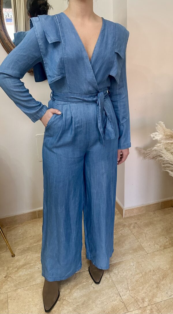 Mono Denim Azul Detalle Hombros - Imagen 4