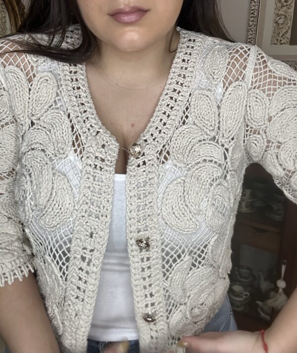 Rebeca Crochet Beige - Imagen 3