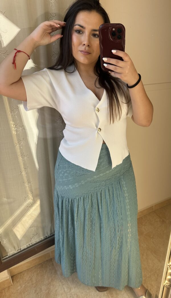 Falda encaje asimétrica boho - Imagen 2