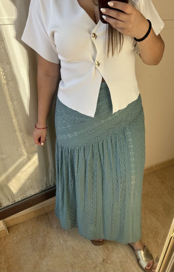 Falda encaje asimétrica boho - Imagen 3