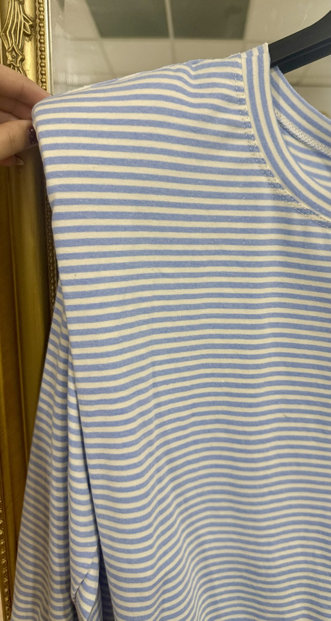 Sudadera Celeste Rayas con Hombreras - Imagen 2