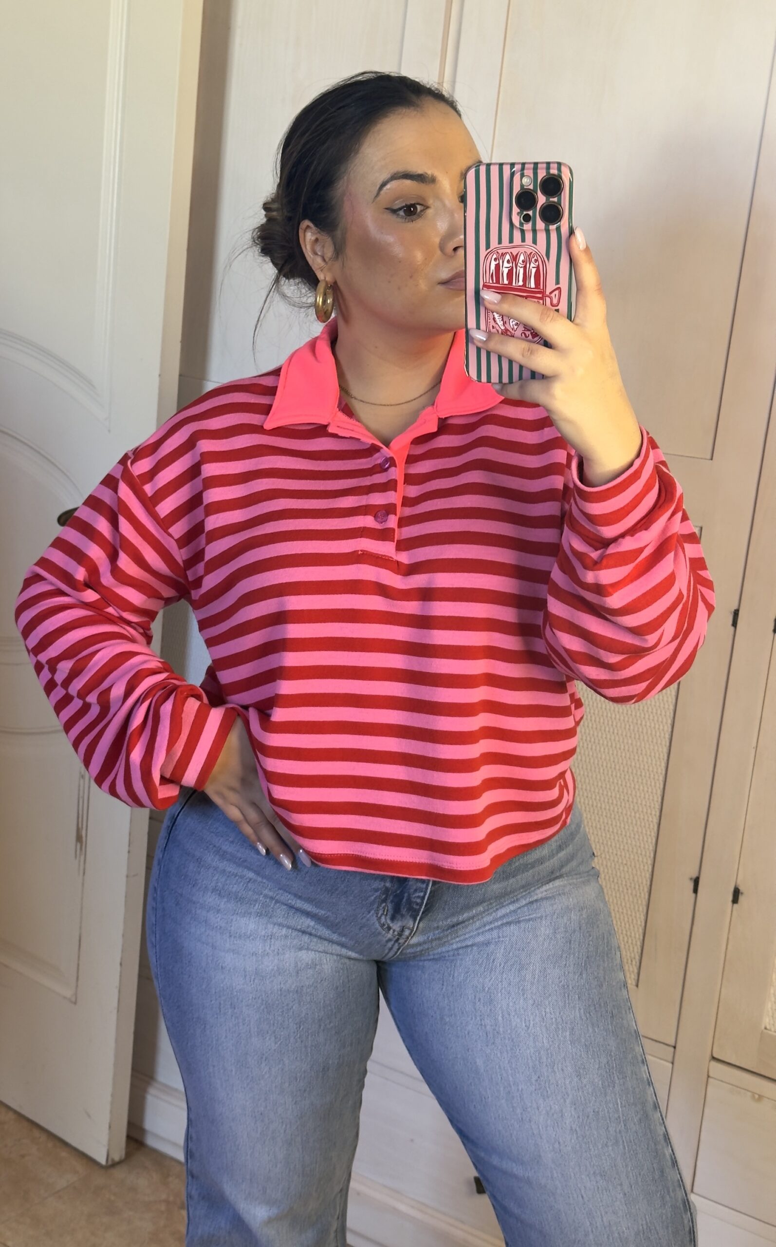 Polo Bicolor Rosa - Imagen 3